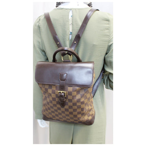 Louis Vuitton Damier Ebene Soho Wear Backpack Bag