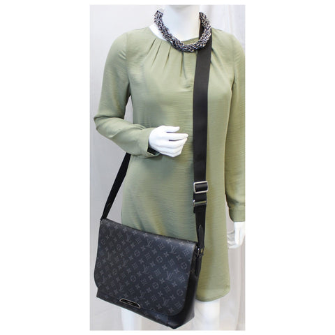 LOUIS VUITTON Explorer MM Monogram Eclipse Messenger Crossbody Bag-US