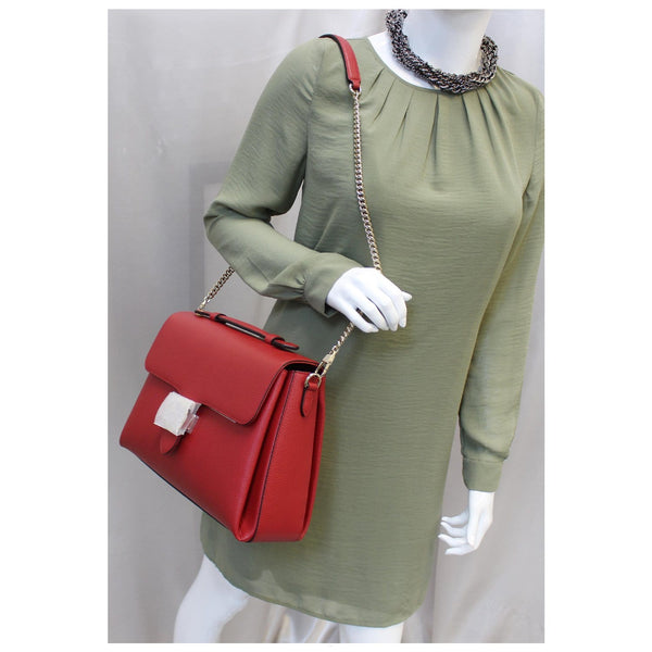 Gucci Shoulder Bag Interlocking GG Calfskin Leather for women