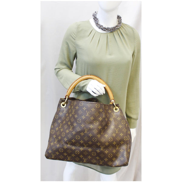 LOUIS VUITTON Artsy MM Monogram Canvas Shoulder Bag Brown-US