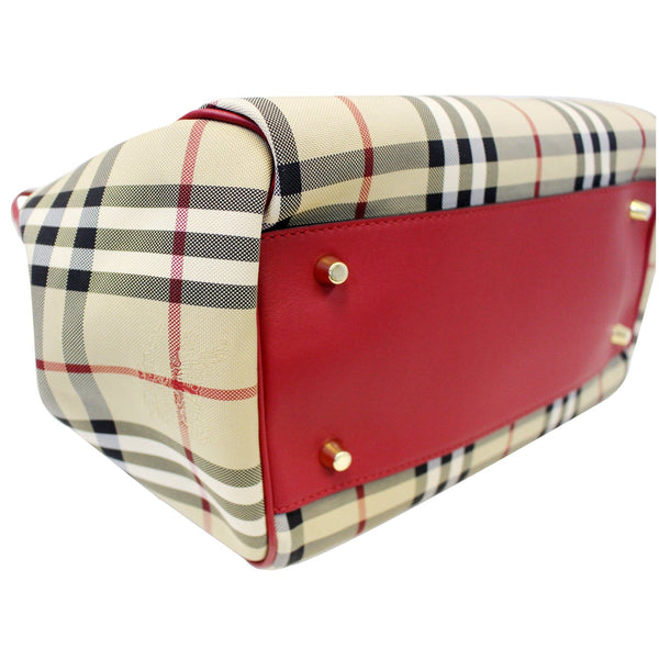 BURBERRY Haymarket Check PVC Tote Shoulder Bag