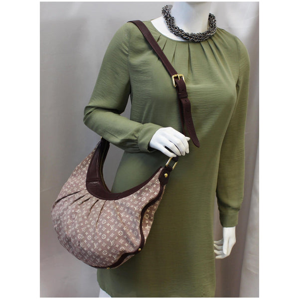 LOUIS VUITTON Rhapsody MM Monogram Mini Lin Shoulder Bag Burgundy