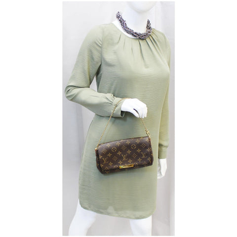 LOUIS VUITTON Favorite PM Monogram Canvas Crossbody Bag Brown-US