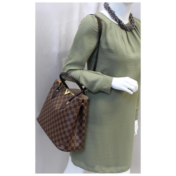 LOUIS VUITTON Kensington Damier Ebene Shoulder Handbag-US