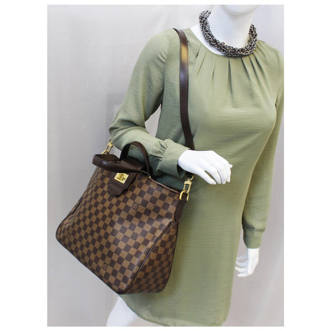 LOUIS VUITTON Cabas Rosebery Damier Ebene Shoulder Handbag-US