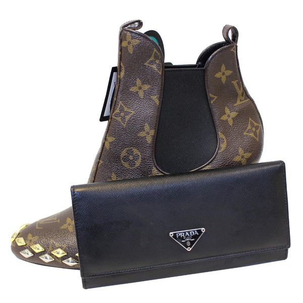 Prada Triangle Continental Flap Wallet - With Shoe