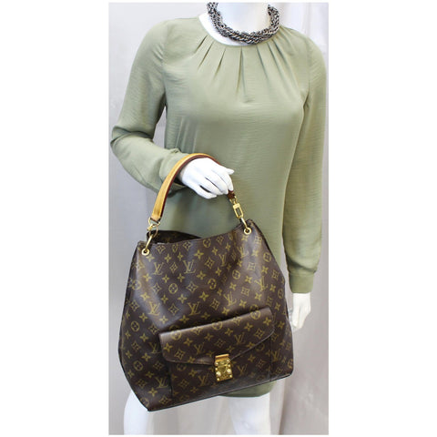 LOUIS VUITTON Metis Monogram Canvas Hobo Shoulder Bag Brown-US