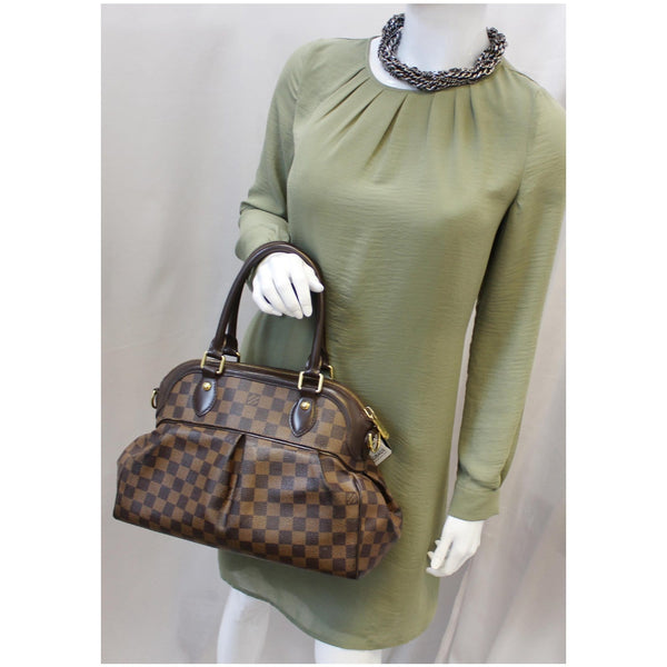 Louis Vuitton Damier Ebene Trevi PM Shoulder Bag Brown for women