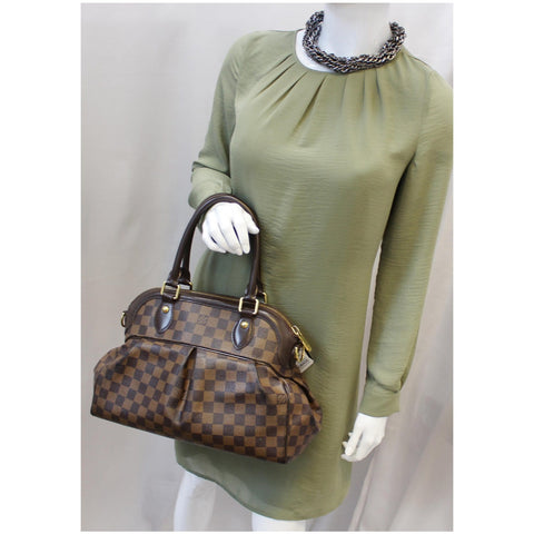 Louis Vuitton Damier Ebene Trevi PM Shoulder Bag Brown for women
