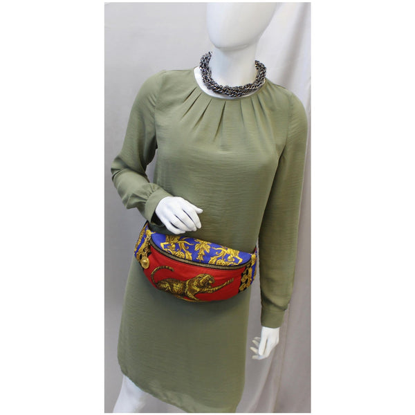 VERSACE Baroque and Leopard-Print Satin Belt Bag Multicolor-US