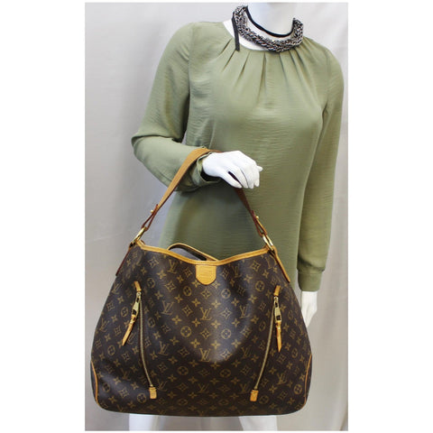LOUIS VUITTON Delightful GM Monogram Canvas Shoulder Bag Brown