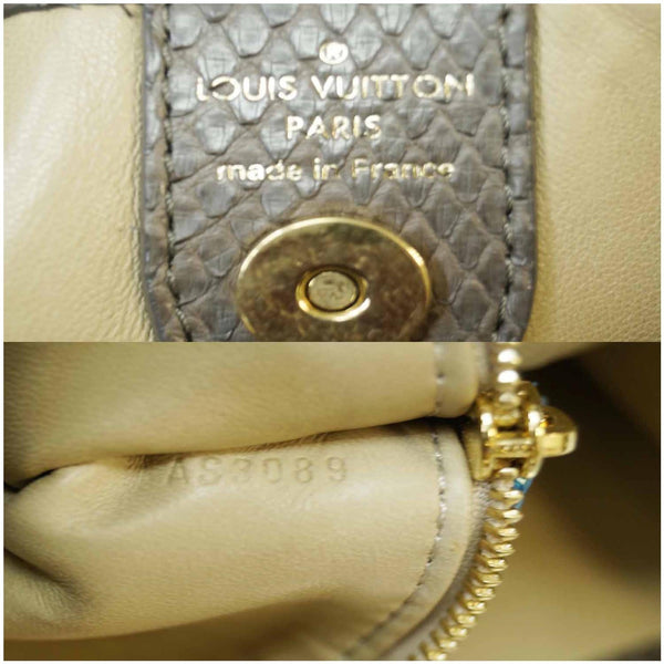 LOUIS VUITTON Galliera PM Gris Matte Python Shoulder Tote Bag Taupe - 15% OFF