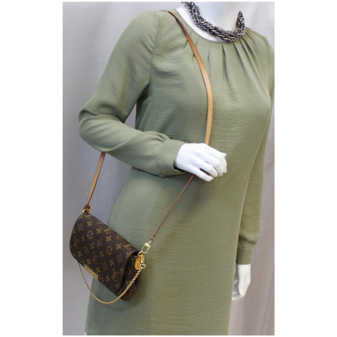 LOUIS VUITTON Favorite PM Monogram Canvas Crossbody Bag Brown-US