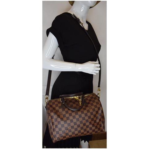 LOUIS VUITTON Speedy 30 Bandouliere Damier Ebene Shoulder Bag Brown