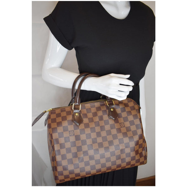 LOUIS VUITTON Speedy 30 Damier Ebene Shoulder Bag Brown