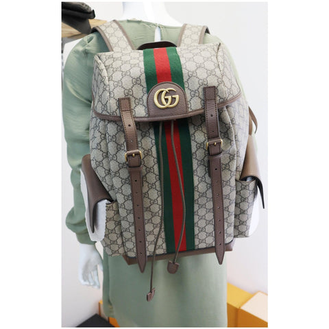 Gucci Ophidia GG Medium Supreme Canvas Shoulder Backpack