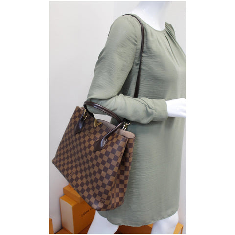 Louis Vuitton Kensington Damier Ebene Shoulder Bag Brown for women