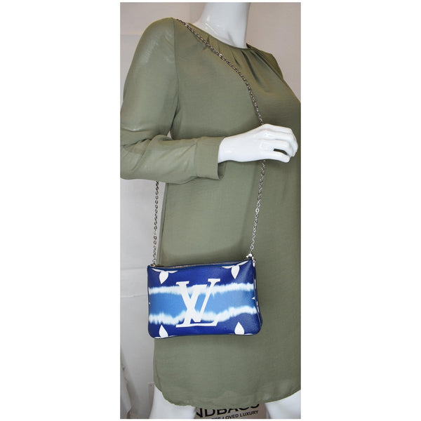 Louis Vuitton Escale Pochette Double Zip Chain Pouch - shoulder pouch