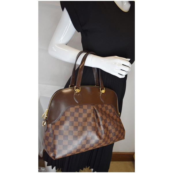 LOUIS VUITTON Salvi Damier Ebene Shoulder Bag Brown