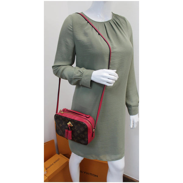 LOUIS VUITTON Saintonge Monogram Canvas Shoulder Bag Freesia