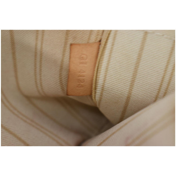 LOUIS VUITTON Neverfull MM Damier Azur Tote Bag White