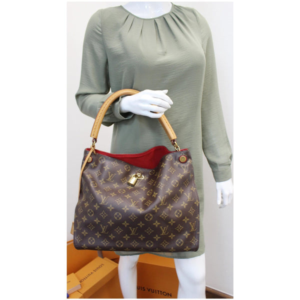 LOUIS VUITTON Gaia Monogram Canvas Shoulder Bag Brown