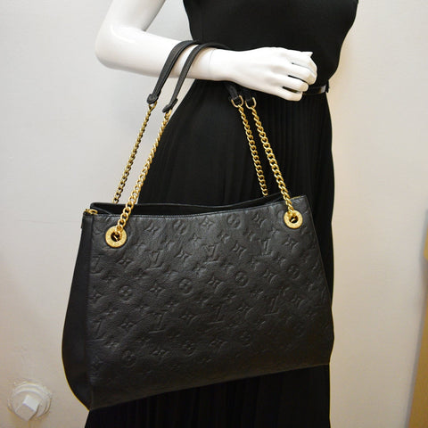 LOUIS VUITTON Surene MM Empreinte Leather Shoulder Bag Black