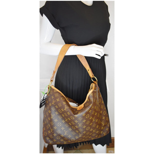 LOUIS VUITTON Delightful MM Monogram Canvas Shoulder Bag Brown