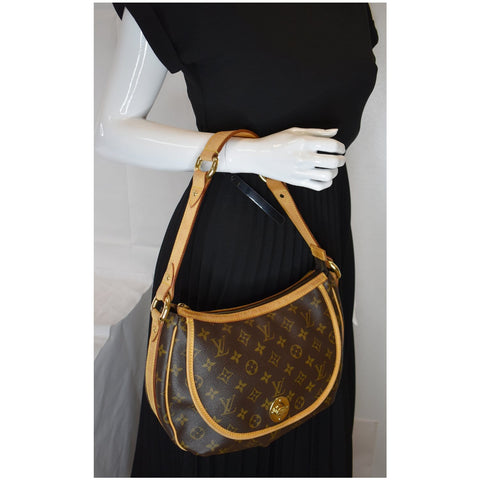 LOUIS VUITTON Tulum PM Monogram Canvas Shoulder Bag Brown