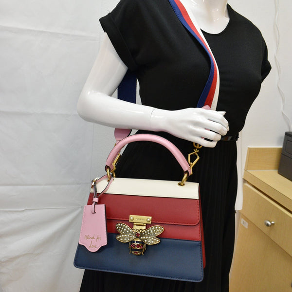 Gucci Queen Margaret Bee Blind For Love Leather Bag