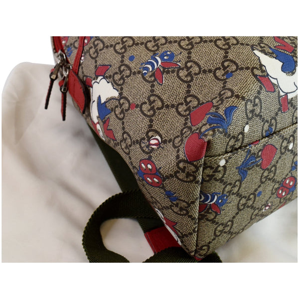 GUCCI Children's Duck Printed GG Coated Canvas Backpack Biege