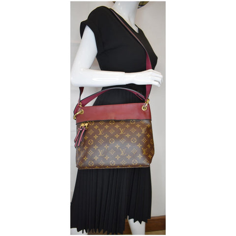 LOUIS VUITTON Tuileries Besace Monogram Canvas Shoulder Bag Rose Bruyere
