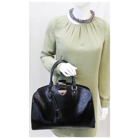 LOUIS VUITTON Black Epi Leather Pont-Neuf GM Satchel Bag