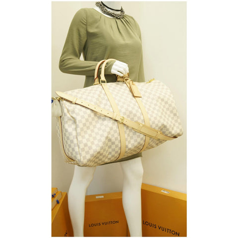 Louis Vuitton Keepall 55 Bandouliere Damier Azur Bag for women