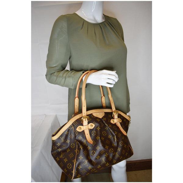 LOUIS VUITTON Tivoli GM Monogram Canvas Shoulder Bag Brown