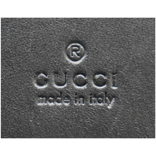 GUCCI Crystal Cat Guccissima Leather Card Case Wallet Black 548057