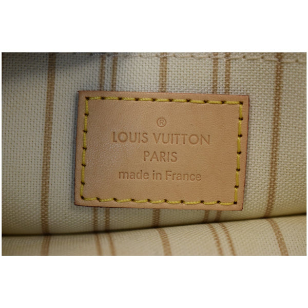 LOUIS VUITTON Pochette Wristlet Pouch Damier Azur Neverfull MM White