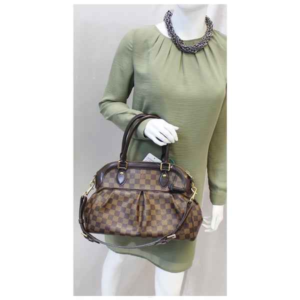 LOUIS VUITTON Trevi PM Damier Ebene Brown Shoulder Bag-US