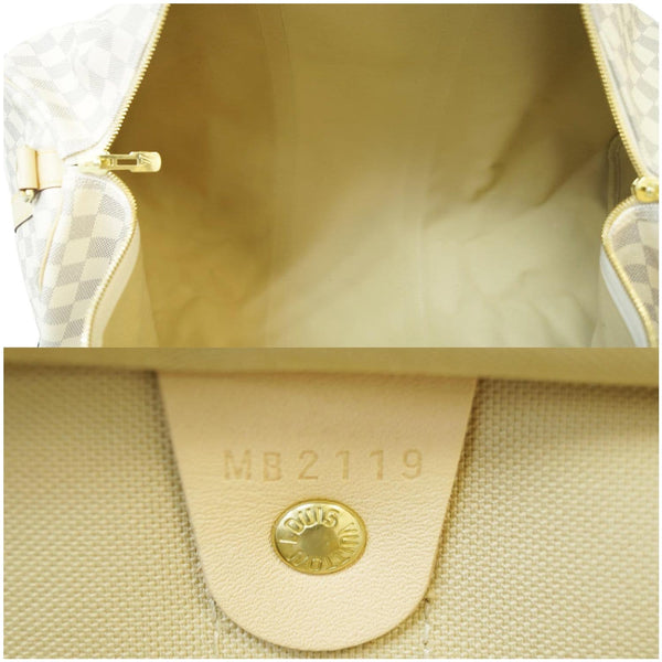 LV Keepall 55 Bandouliere Damier Azur travel bag white