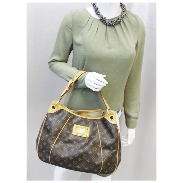 LOUIS VUITTON Galliera PM Monogram Canvas Shoulder Handbag Brown-US