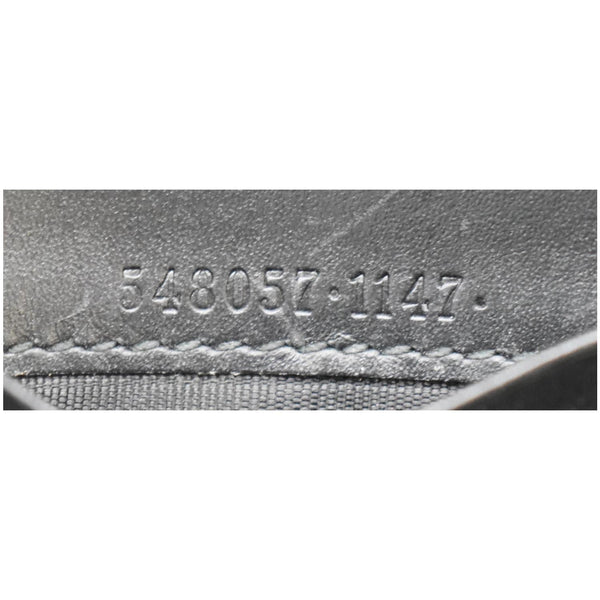 GUCCI Crystal Cat Guccissima Leather Card Case Wallet Black 548057