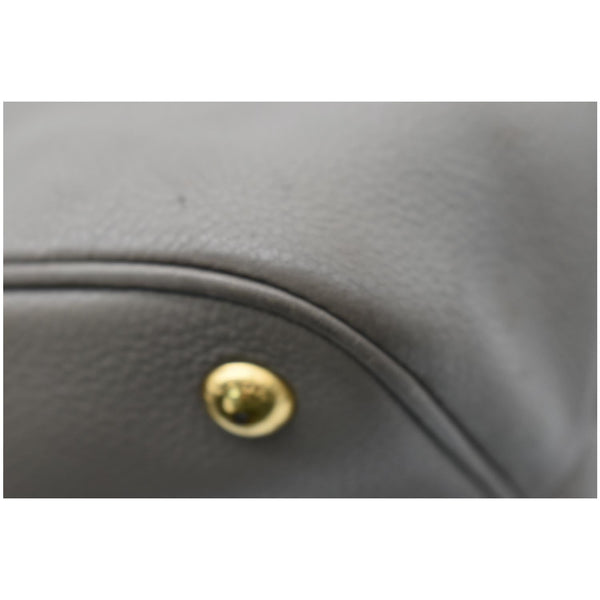 Prada Calf Leather Tote Bag Clay Gray - Dallas Handbags