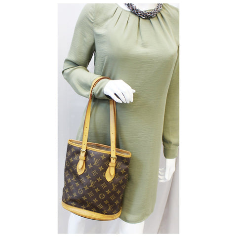 LOUIS VUITTON Bucket PM Monogram Canvas Shoulder Bag