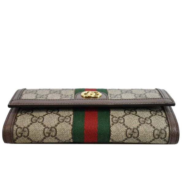 GUCCI Ophidia GG Continental Supreme Canvas Wallet Beige 523153