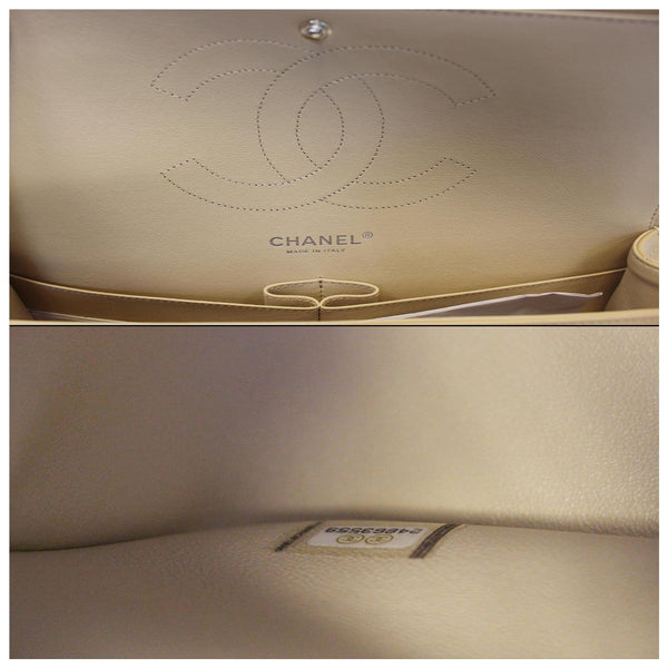 CHANEL Timeless Classic Jumbo Double Flap Caviar Leather Shoulder Bag-US