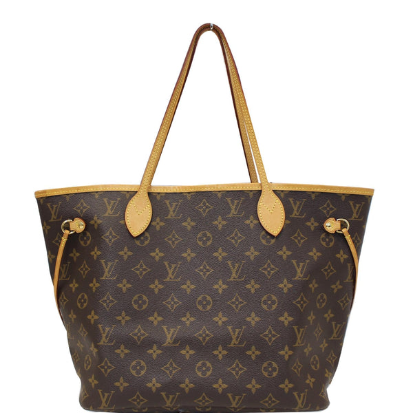 LOUIS VUITTON Neverfull MM Monogram Canvas Shoulder Bag Brown