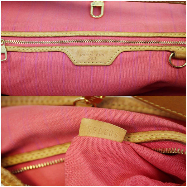 LOUIS VUITTON Delightful PM Damier Azur Shoulder Hobo Bag White