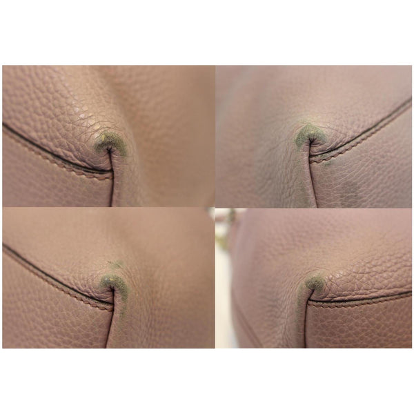 GUCCI Soho Pebbled Leather Chain Shoulder Bag