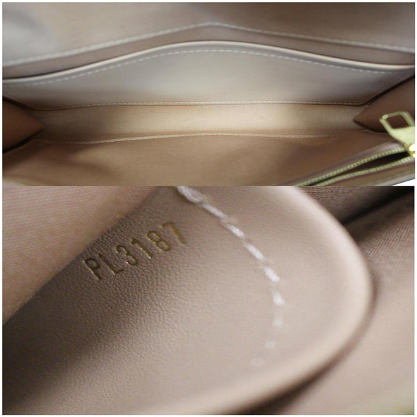 LOUIS VUITTON Louise Patent Leather Long Wallet Nude