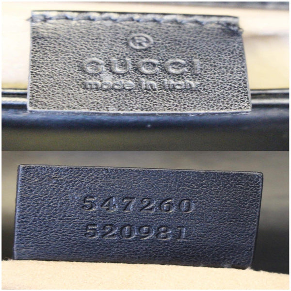 GUCCI GG Marmont Mini Leather Top Handle Bag Black 547260